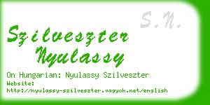 szilveszter nyulassy business card